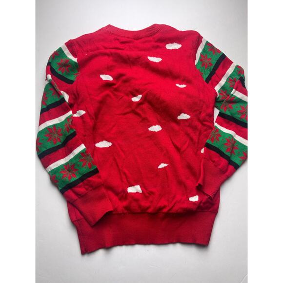 Kids LED Light Up Red Christmas Sweater Reindeer size 9/10 - Picture 7 of 8